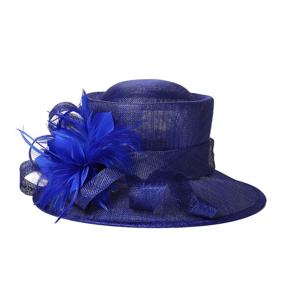 2183 Wedding Bridal Derby Bowler Hats For Women Ladies With Feather Cocktail